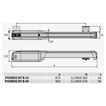 PHOBOS BT B40 KIT BFT completo 24 V per cancelli a battente