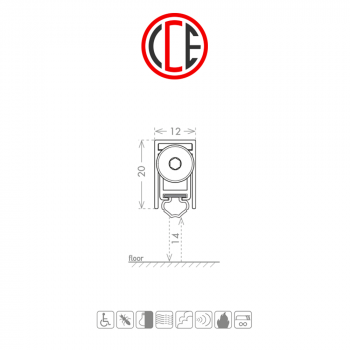 Antispiffero CCE One Size Trend paraspiffero 12 × 20 mm lunghezza 1230 mm