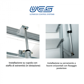 ULYSSES Ultraflex UCS attuatore a stelo per finestre a sporgere e pergole bioclimatiche