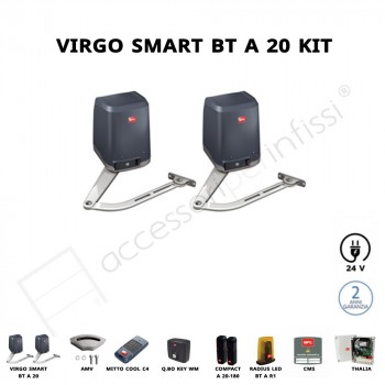 VIRGO SMART BT A 20 KIT BFT operatore elettromeccanico a braccio articolato per ante a battente