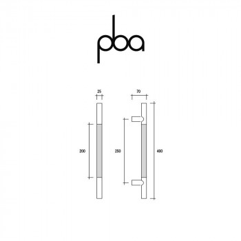 Maniglione PBA Programma YOD int. 250 mm lung. 400 mm art. YOD.501.0025