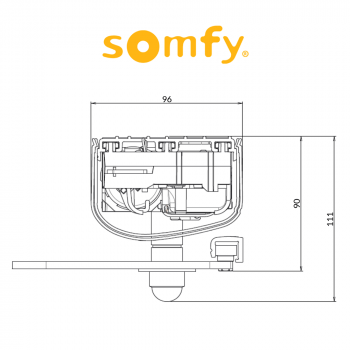 YSLO FLEX io 2P Somfy motore radio per persiane a battente doppia anta