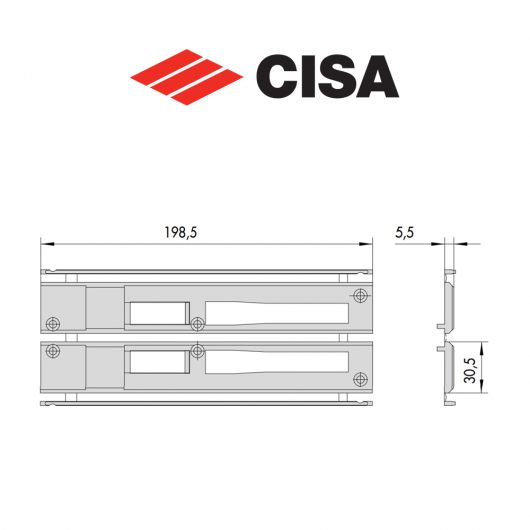 Contropiastra accoppiata in nylon Cisa art. 0628544