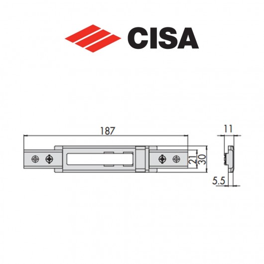 Contropiastra in metallo Cisa art. 0646521