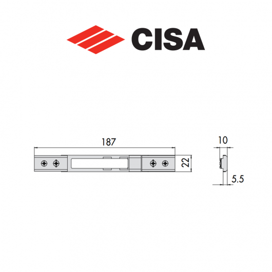 Contropiastra in metallo Cisa art. 0646523