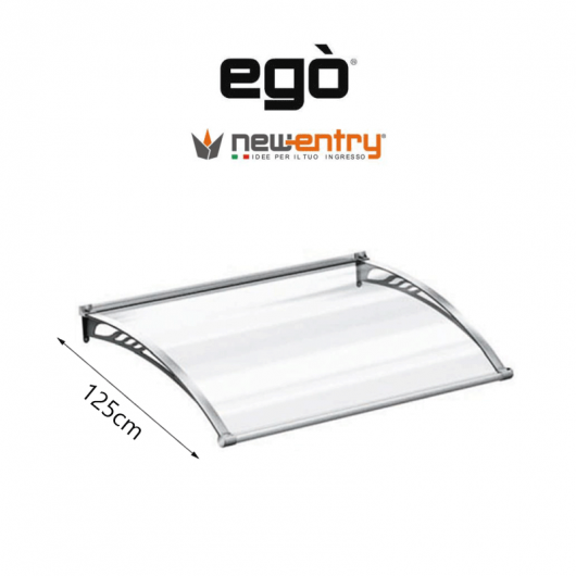 EGÒ Royal Pat sporgenza 125 cm - Pensilina modulabile con tetto frosted per esterni