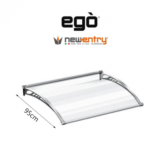 EGÒ Royal Pat sporgenza 95 cm - Pensilina modulabile con tetto frosted per esterni