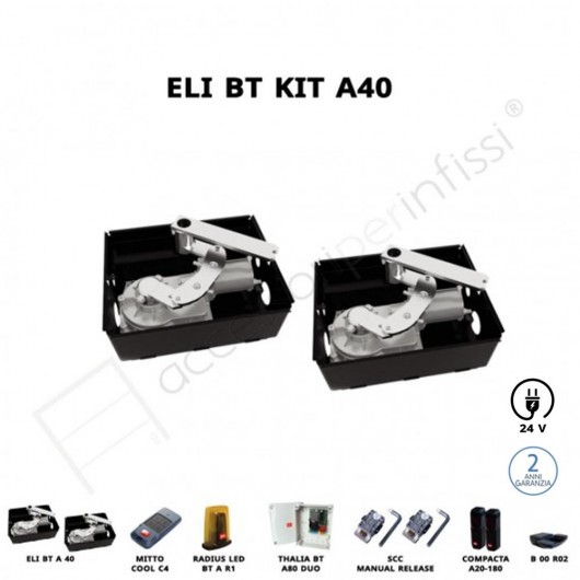 ELI SMART BT KIT A40 BFT Kit Interrato per Cancelli a Battente