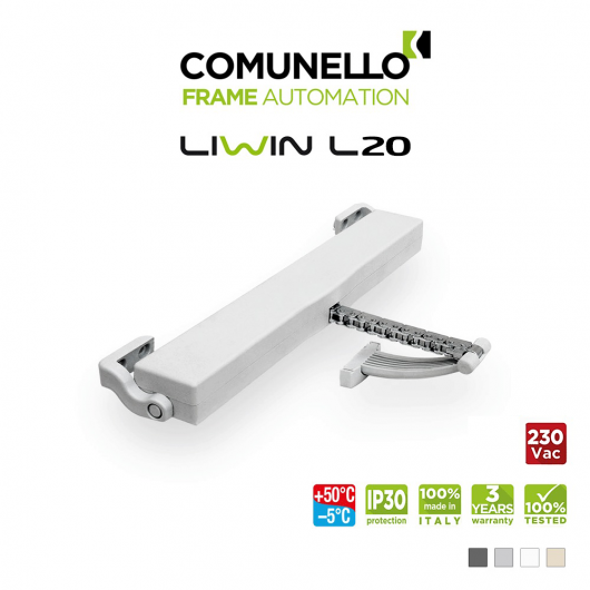 LIWIN L20 Comunello - Attuatore elettrico a catena per finestre vasistas e a sporgere