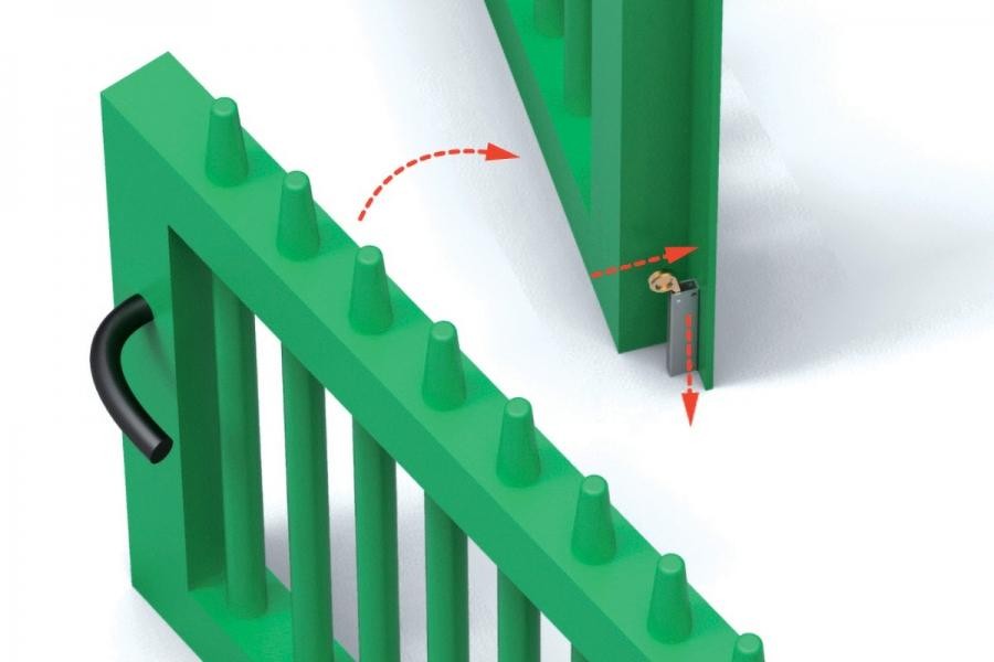 Paletto automatico per cancelli a due ante Ibfm art. 418 Paletto automatico per cancelli a due ante Ibfm art. 418