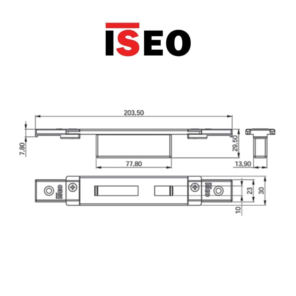 Contropiastra chiusa regolabile per deviatori a gancio Iseo art. 038722 Contropiastra chiusa regolabile per deviatori a gancio Iseo art. 038722