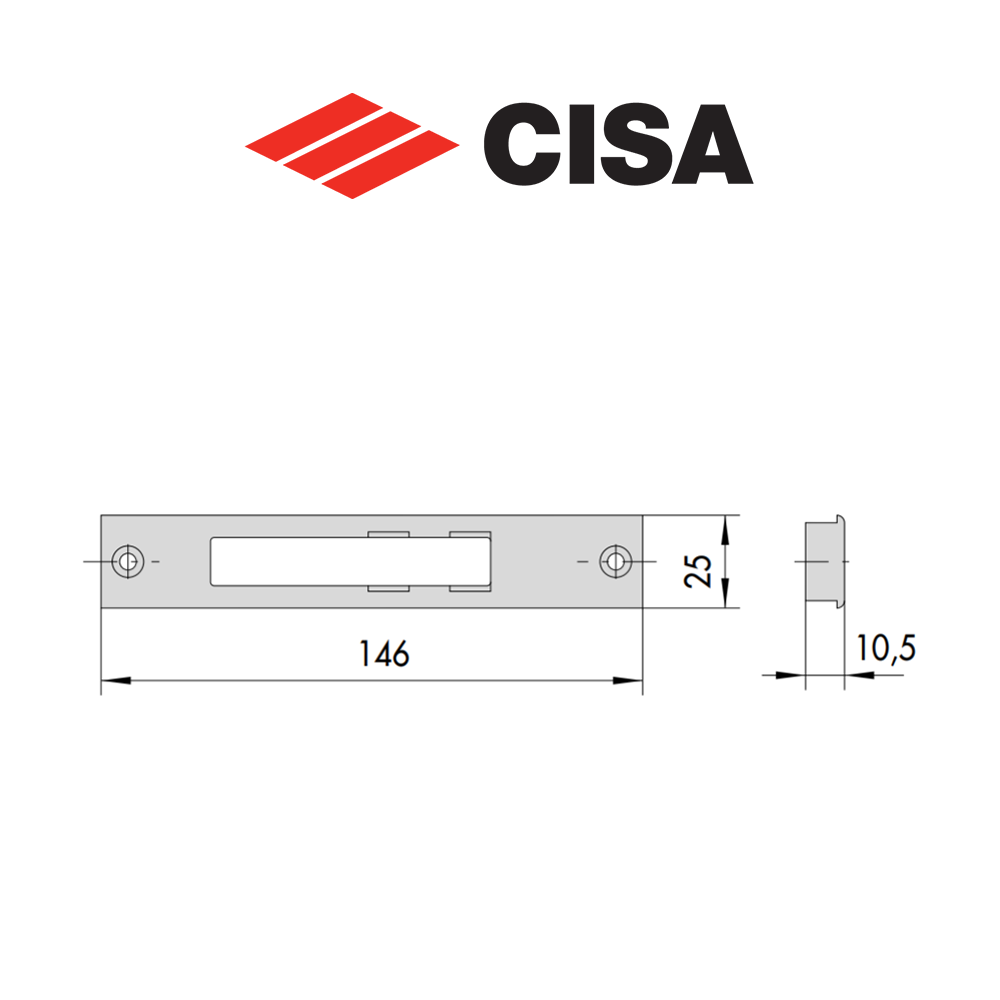 Contropiastra in metallo Cisa art. 0646508