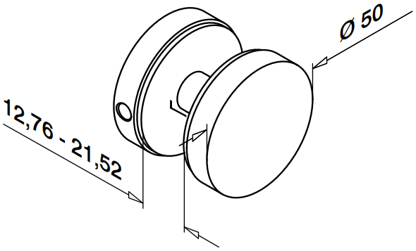 MOD 0742 Q-Railing connettori per vetro Easy Glass
