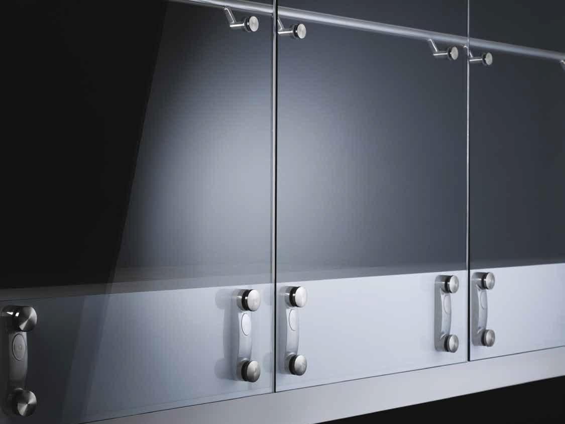 MOD 0760 Q-Railing adattatore per vetro con base piatta Easy Glass