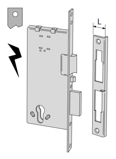 Serratura elettrica a cilindro Cisa entrata 60 art. 1201160 Serratura elettrica a cilindro Cisa entrata 60 art. 1201160