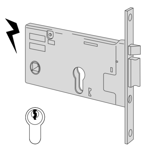 Serratura elettrica a cilindro Cisa entrata 90 art. 1435190 Serratura elettrica a cilindro Cisa entrata 90 art. 1435190