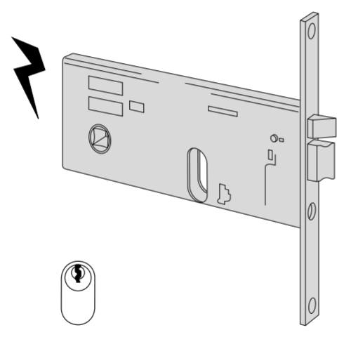 Serratura elettrica a cilindro Cisa entrata 90 art. 1451190 Serratura elettrica a cilindro Cisa entrata 90 art. 1451190
