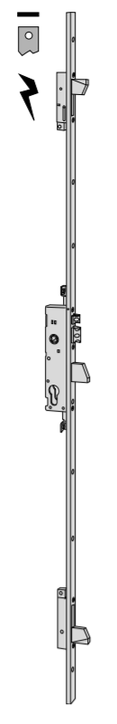 Serratura elettrica multipunto Cisa entrata 35 frontale piatto art. 1652535