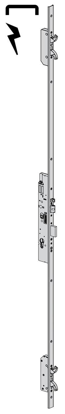 Serratura elettrica multipunto Cisa Multitop Max entrata 35 frontale a U art. 1965635