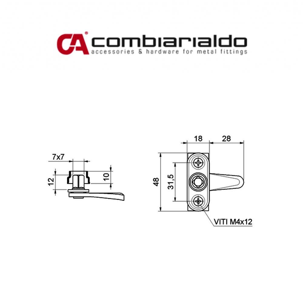 230IX Tavellino inox per sportelli