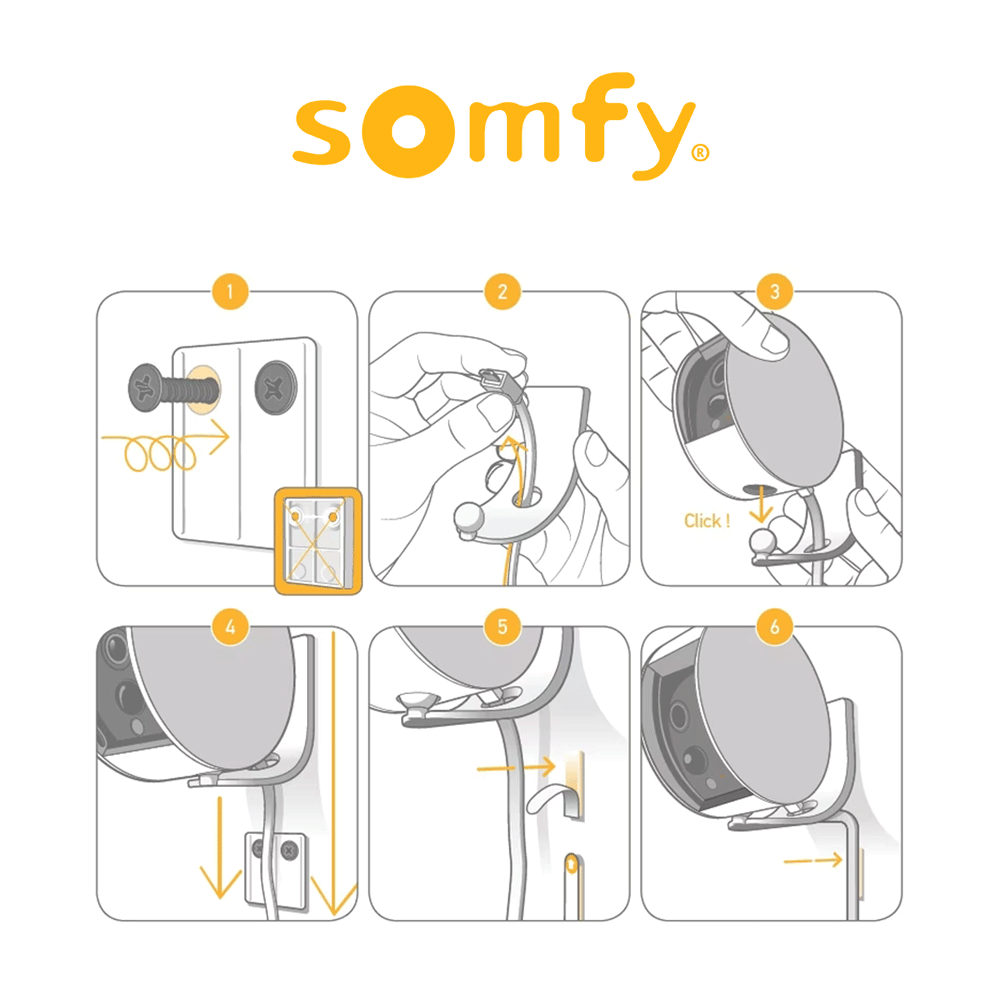 Supporto a muro per telecamera da interno Somfy Indoor Camera Supporto a muro per telecamera da interno Somfy Indoor Camera