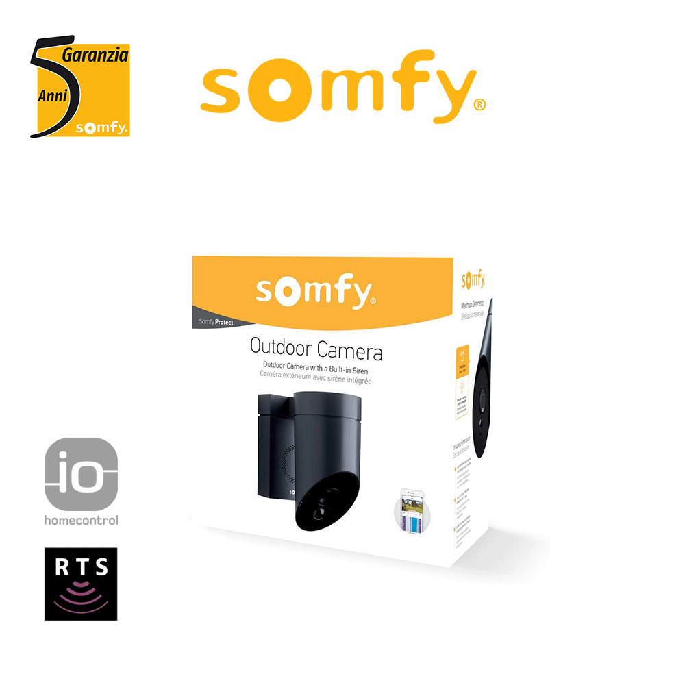 Telecamera da esterno grigia Somfy OUTDOOR CAMERA Telecamera da esterno grigia Somfy OUTDOOR CAMERA