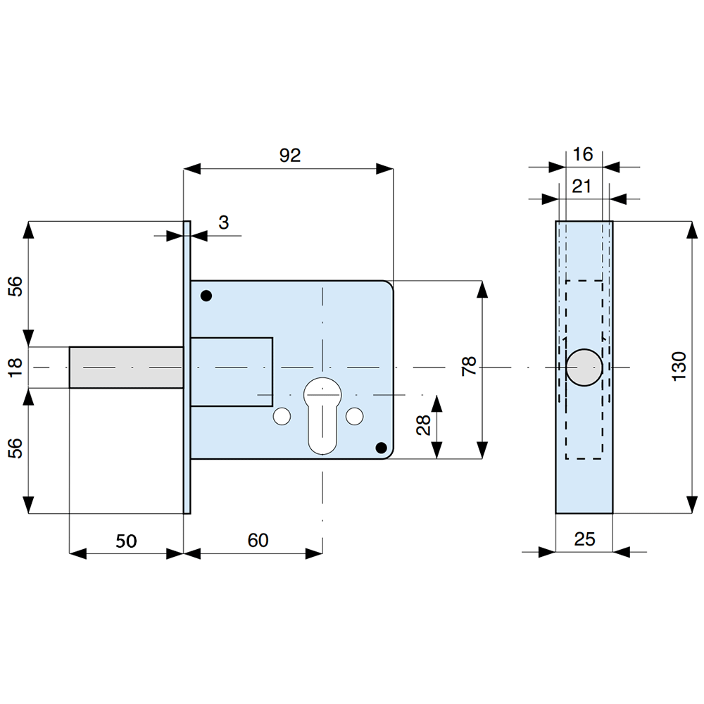 273600 MG serratura da infilare 273600 MG serratura da infilare