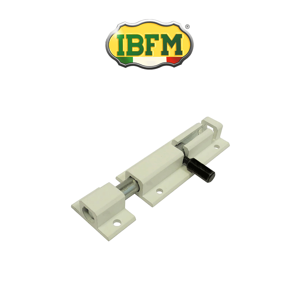 Catenaccio largo in alluminio Ibfm Bianco art. 27/B Catenaccio largo in alluminio Ibfm Bianco art. 27/B