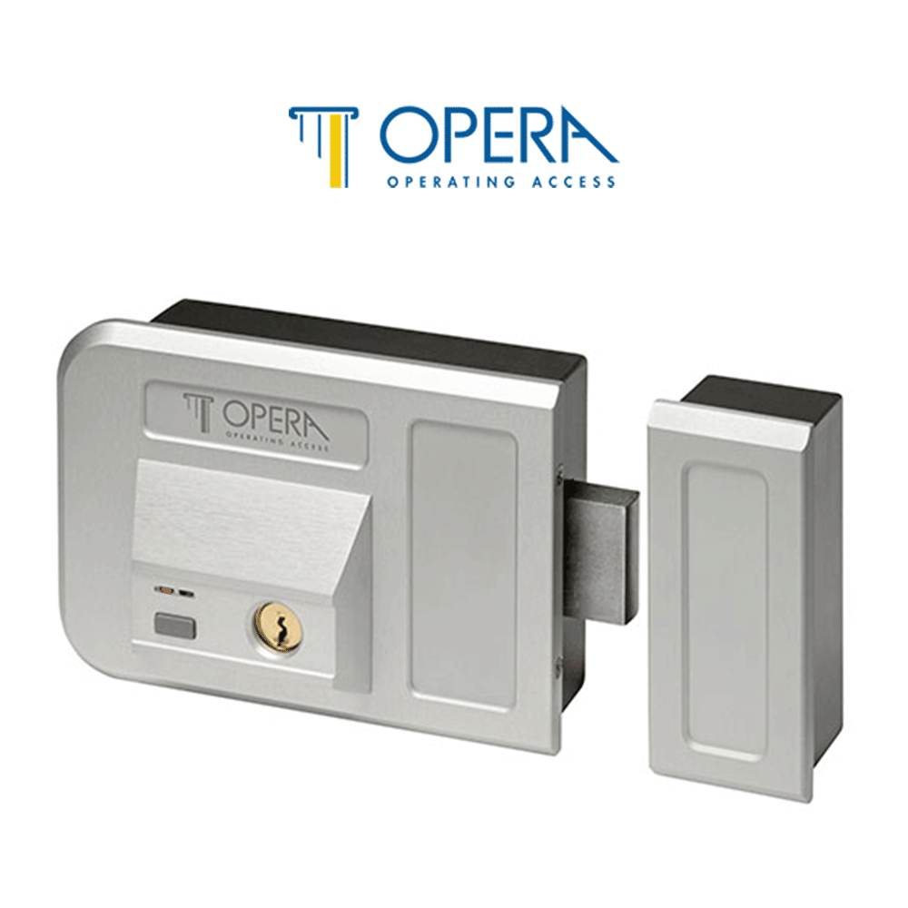 28003 Opera elettroserratura con chiave e pulsante per cancelli e portoni 28003 Opera elettroserratura con chiave e pulsante per cancelli e portoni