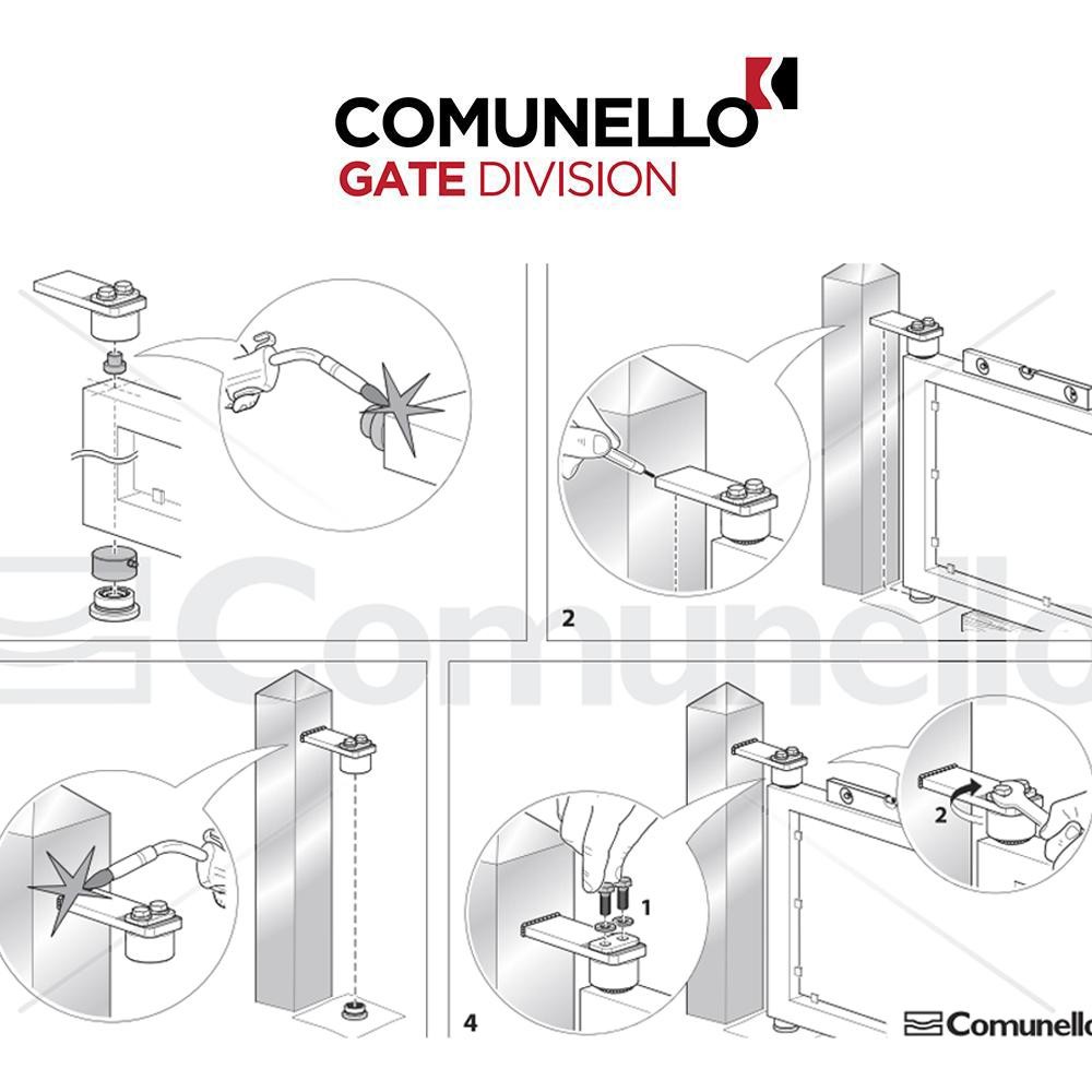 86 i Comunello - Cardine superiore con piastra 