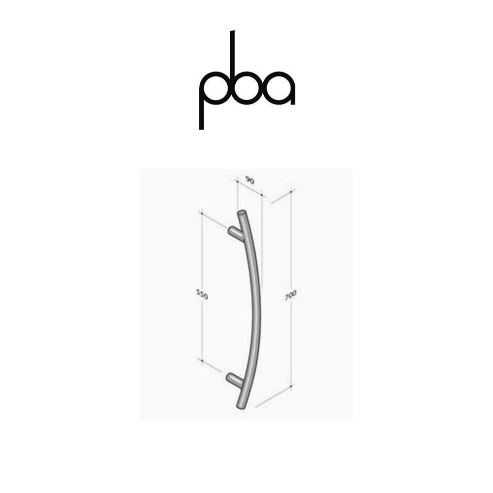 Maniglione PBA Programma 200 int. 550 mm lung. 700 mm art. 2CC.153.0055