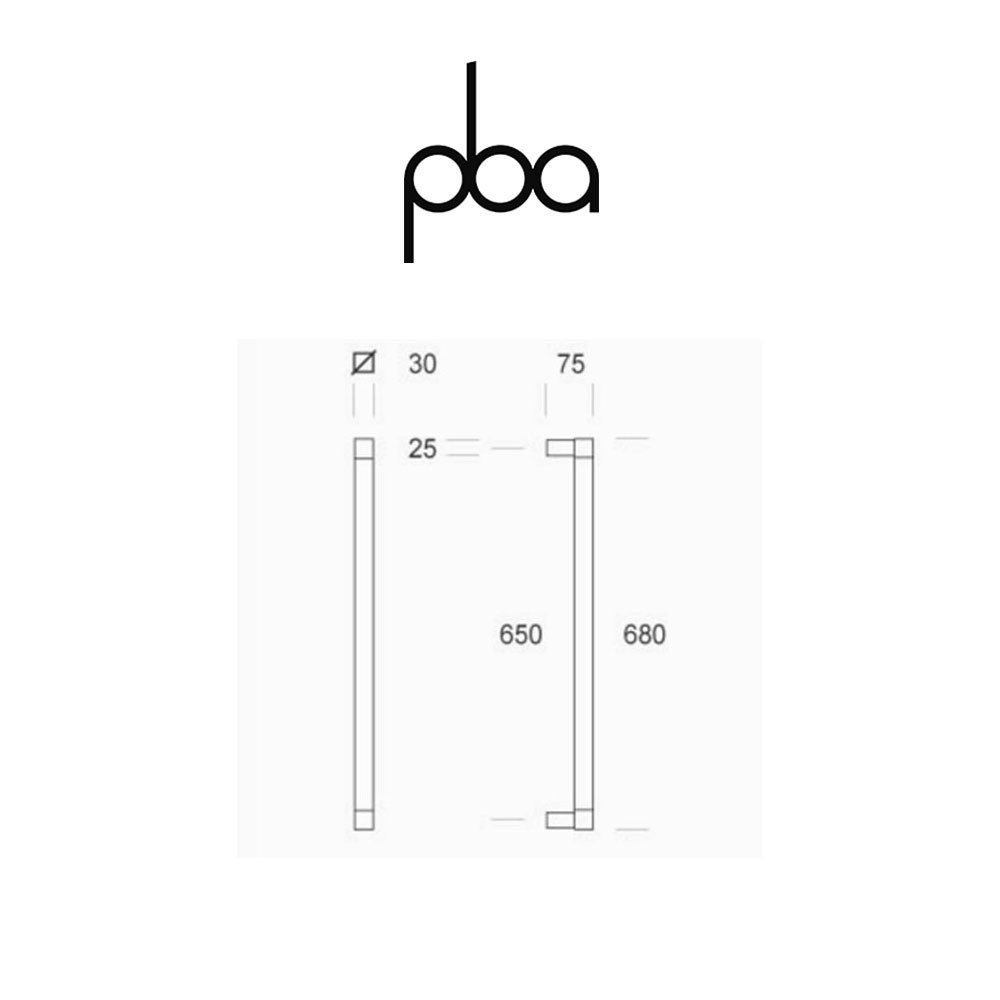 Maniglione PBA Programma 200Q int. 650 mm lung. 680 mm art. 2CQ.621.0065 Maniglione PBA Programma 200Q int. 650 mm lung. 680 mm art. 2CQ.621.0065