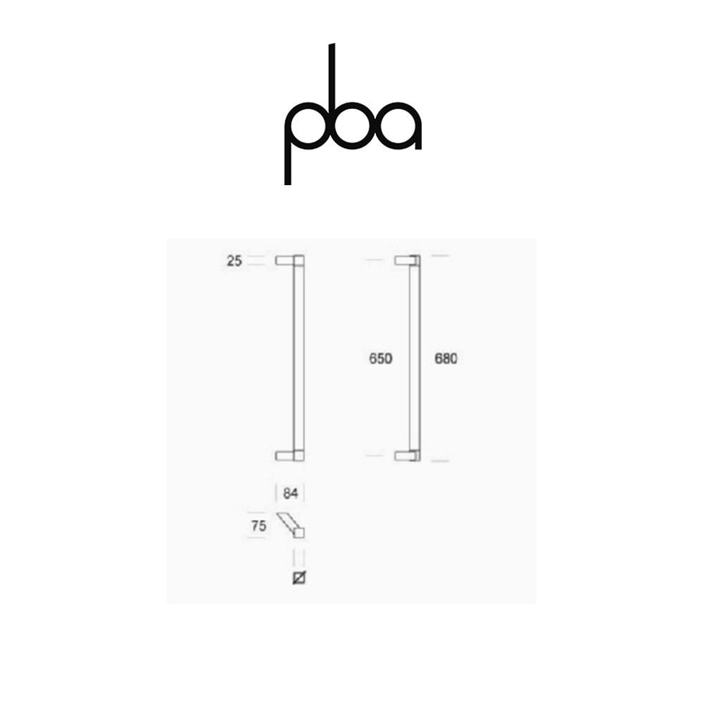 Maniglione PBA Programma 200Q int. 650 mm lung. 680 mm art. 2CQ.621.065I