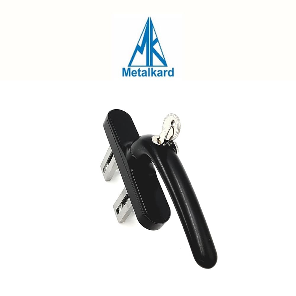 Cremonese apertura esterna commando Metalkard con chiave Nera RAL 9005 art. 328CV Cremonese apertura esterna commando Metalkard con chiave Nera RAL 9005 art. 328CV