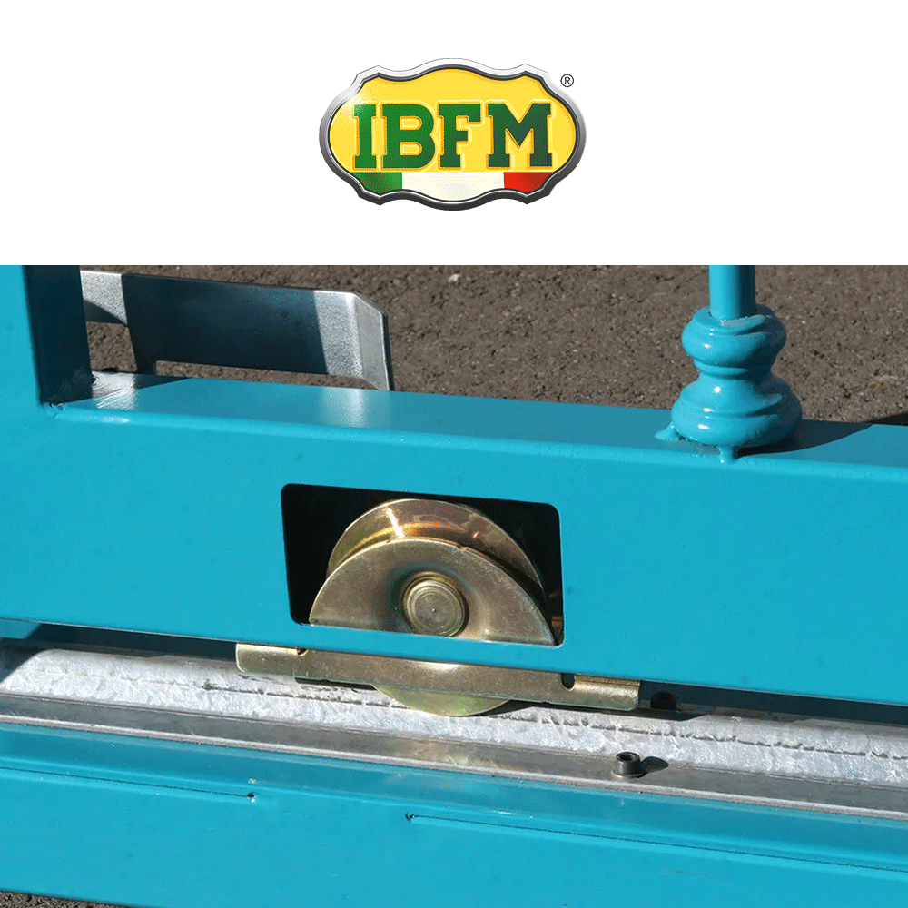 993 IBFM - Ruota per cancelli con supporto interno 1 cuscinetto gola V Inox