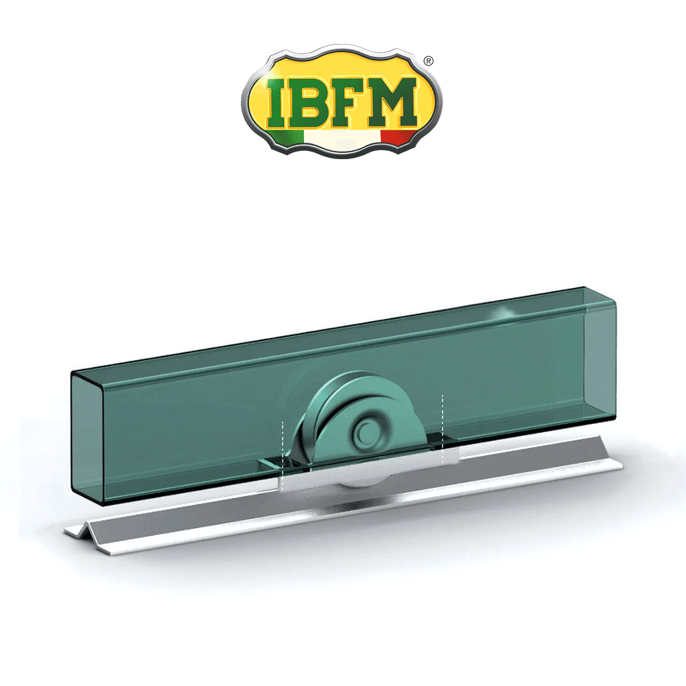 392/P IBFM - Ruota con supporto interno 1 cuscinetto gola tonda d.16