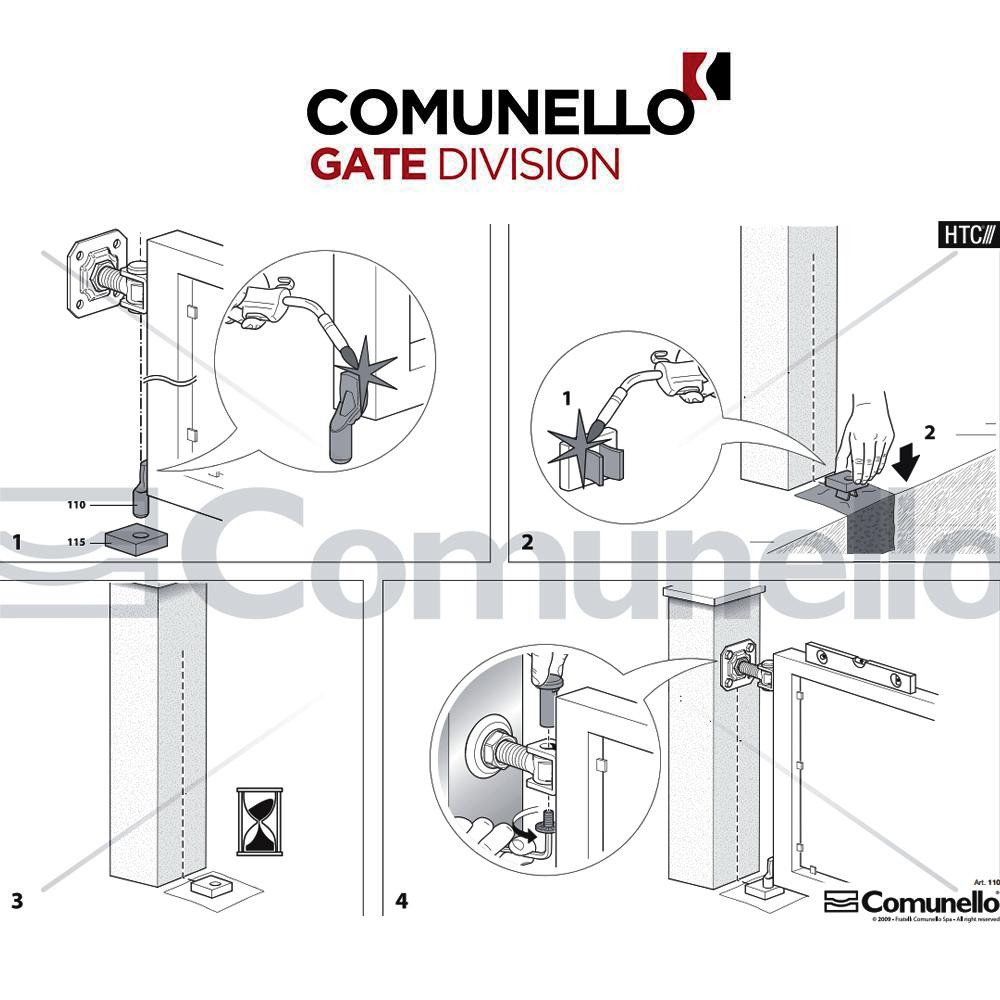116i Comunello - Perno e piastra a saldare