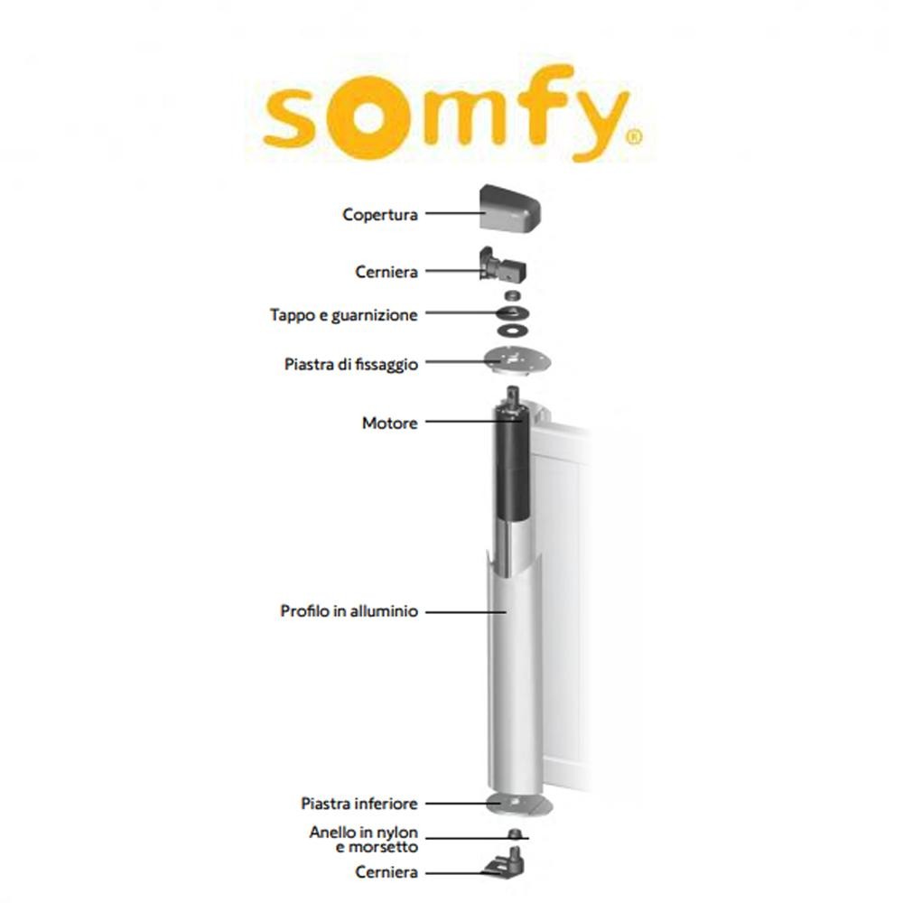 KIT INVISIO 400N Somfy motore per cancello a battente
