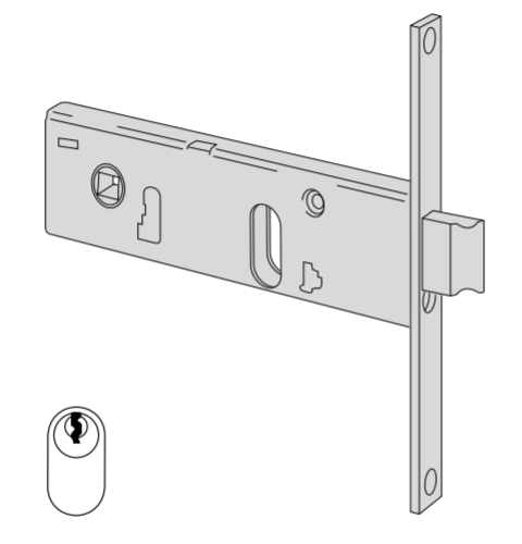 Serratura meccanica a cilindro Cisa entrata 60 art. 4415060 Serratura meccanica a cilindro Cisa entrata 60 art. 4415060