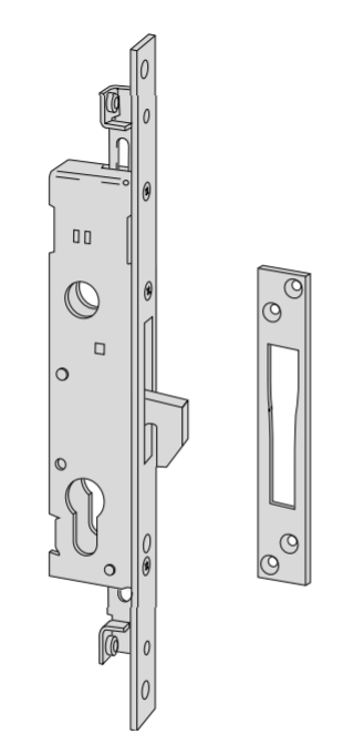 Serratura meccanica a catenaccio basculante Cisa entrata 25 art. 4626025