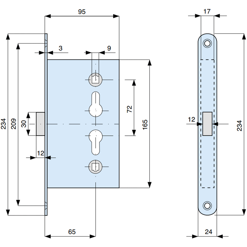 48565 MG serratura infilare antipanico 48565 MG serratura infilare antipanico