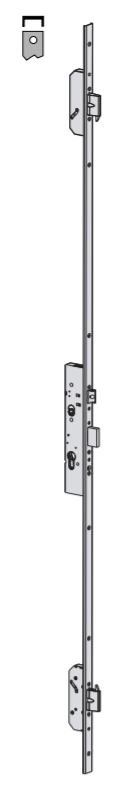 Serratura meccanica multipunto Cisa Multitop Pro entrata 40 frontale a U art. 4942640