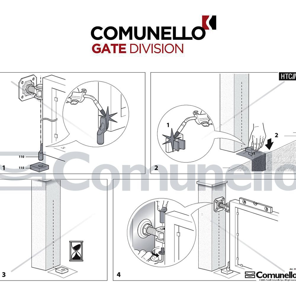 116i Comunello - Perno e piastra a saldare