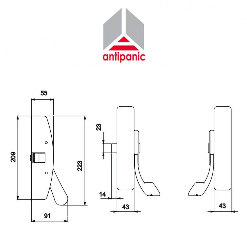 501 UNICO Antipanic - Maniglione antipanico meccanico centrale con barra esterna 501 UNICO Antipanic - Maniglione antipanico meccanico centrale con barra esterna
