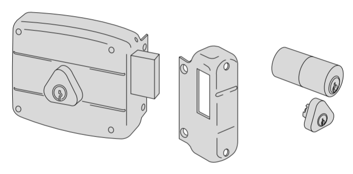 Serratura meccanica a cilindro Cisa entrata 60 Destra art. 50141601 Serratura meccanica a cilindro Cisa entrata 60 Destra art. 50141601