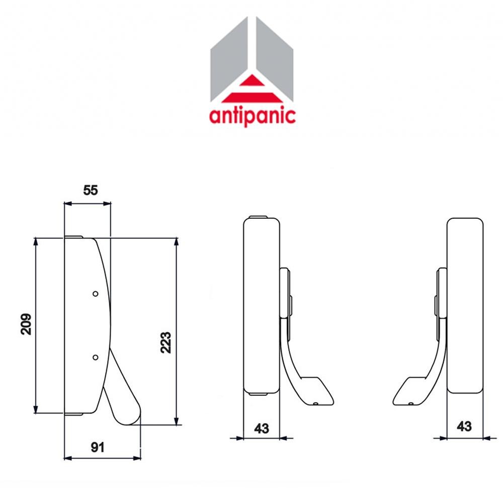 502 UNICO Antipanic - Maniglione antipanico meccanico duplice con barra esterna 502 UNICO Antipanic - Maniglione antipanico meccanico duplice con barra esterna
