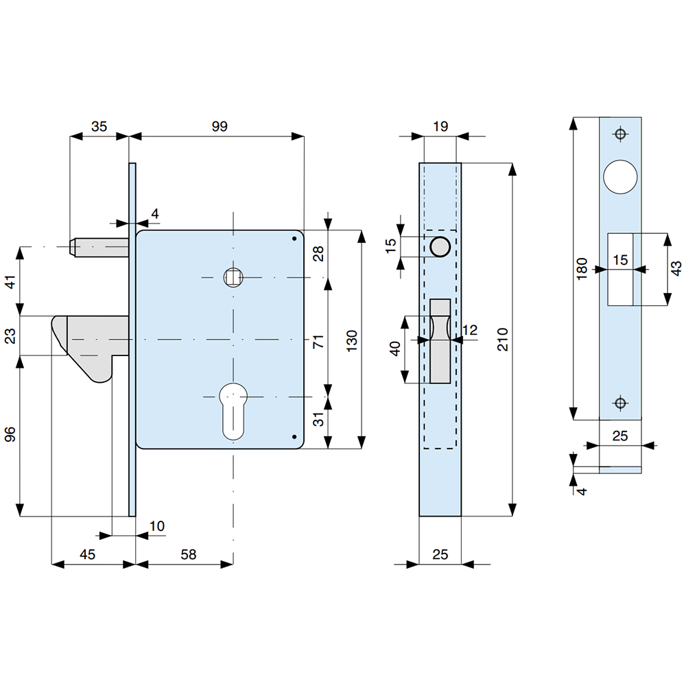 566580 MG serratura per cancelli scorrevoli 566580 MG serratura per cancelli scorrevoli