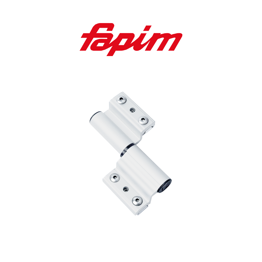 Cerniera a 2 ali per 3ᵃ anta Fapim Monza a contrasto Bianca opaca art. 5672T Cerniera a 2 ali per 3ᵃ anta Fapim Monza a contrasto Bianca opaca art. 5672T