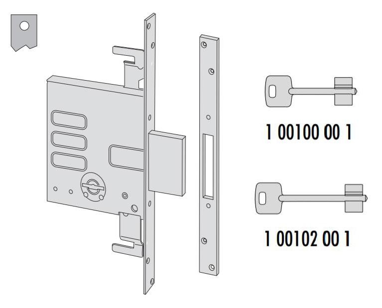 Serratura meccanica a doppia mappa Cisa entrata 60 art. 5701560 Serratura meccanica a doppia mappa Cisa entrata 60 art. 5701560