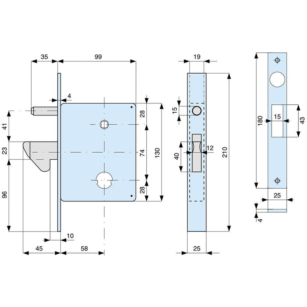 573580 MG serratura per cancelli scorrevoli 573580 MG serratura per cancelli scorrevoli